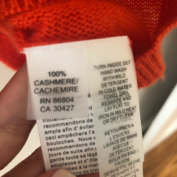 Red Cashmere Sweater - Picture 3 of 3